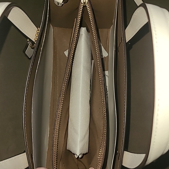 NWT CHALK Coach Charlie Debossed Sig C Leather 28 Carryall w/ dustbag - Picture 6 of 8